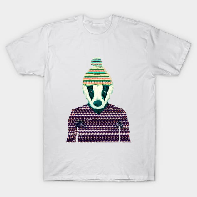 Seb The Badger T-Shirt by Rolfober